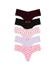 Набор бесшовных трусиков Victoria's Secret Pink тонг 1159803899 (Разные цвета, XL)