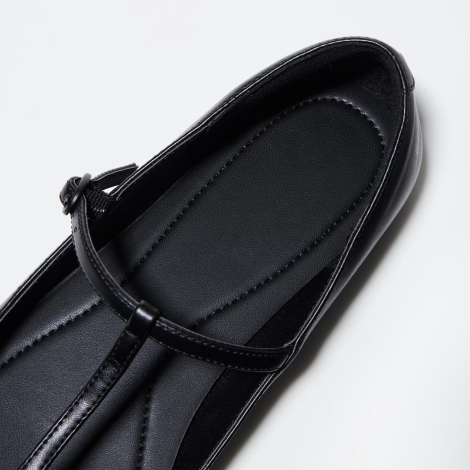 Універсальні балетки Uniqlo з екошкіри 39 (8 US) 25,5 см Чорний 1159851483