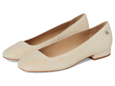 Женские балетки Jayna Ralph Lauren из натуральной замши 39 (9 US) 26 см Бежевый 1159854592