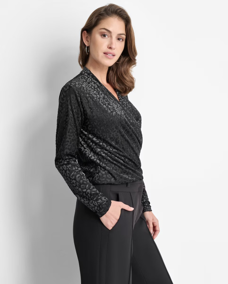 Жіноча блузка DKNY з принтом 1159839869 (Чорний S)