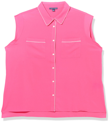 Легкая женская блузка Tommy Hilfiger без рукавов 1159841129 (Розовый 2X)