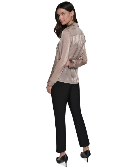 Жіноча напівпрозора блуза Karl Lagerfeld Paris 1159842693 (Коричневий XS)