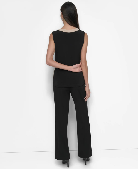 Женская легкая блузка без рукавов DKNY 1159844413 (Черный XL)