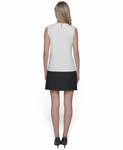 Женская блуза без рукавов Karl Lagerfeld Paris 1159847852 (Белый M)