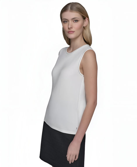 Женская блуза без рукавов Karl Lagerfeld Paris 1159847852 (Белый M)