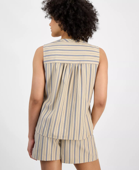 Легка жіноча сорочка Tommy Hilfiger без рукавів 1159852191 (Бежевий M)