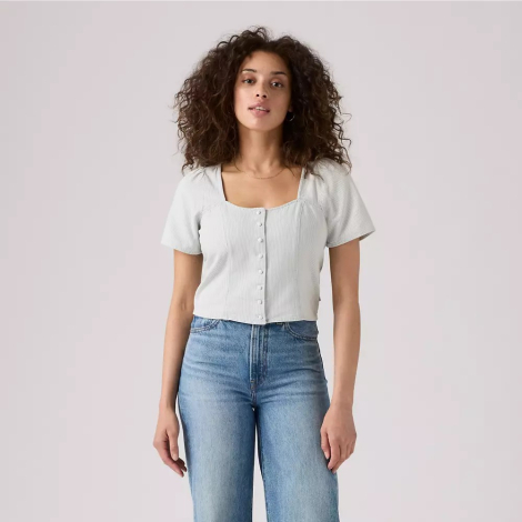 Женская блуза-топ Levi's с короткими рукавами 1159854938 (Голубой XL)