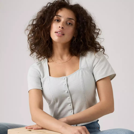 Женская блуза-топ Levi's с короткими рукавами 1159854938 (Голубой XL)