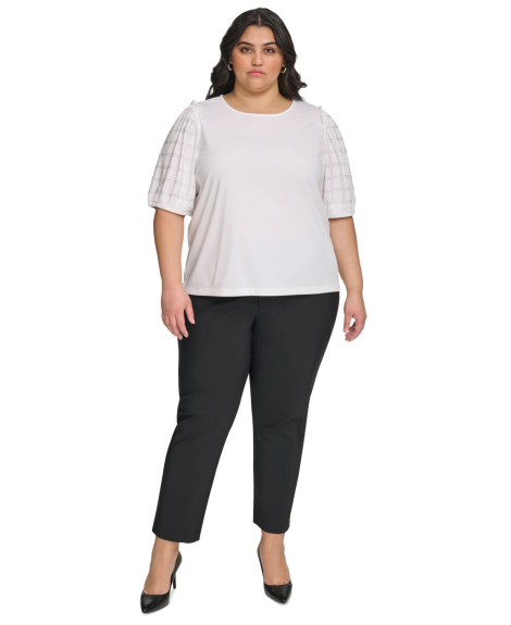 Женская блуза Karl Lagerfeld Paris со стразами 1159857205 (Белый 3X)