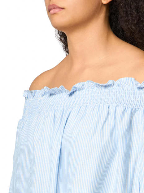 Женская блузка Tommy Hilfiger с открытыми плечами 1159858747 (Голубой S)