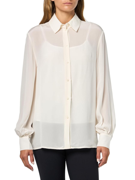 Жіноча напівпрозора блузка Armani Exchange 1159861948 (Молочний XL)