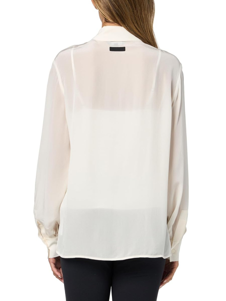 Жіноча напівпрозора блузка Armani Exchange 1159861948 (Молочний XL)