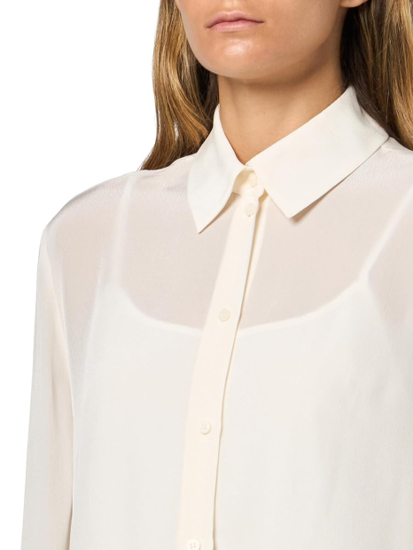 Жіноча напівпрозора блузка Armani Exchange 1159861948 (Молочний XL)