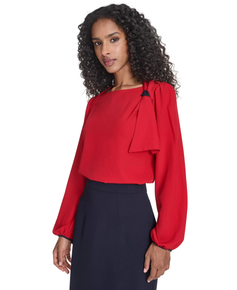 Жіноча блуза Tommy Hilfiger з довгим рукавом 1160183564 (Червоний M)