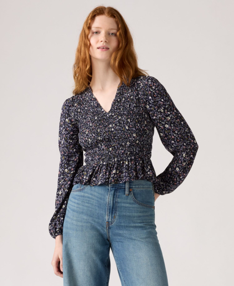 Женская блуза Levi's с принтом 1160321943 (Синий M)