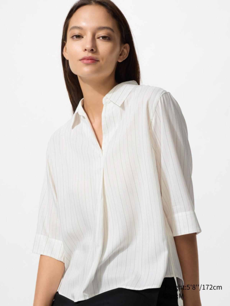 Блузка женская UNIQLO 1160634626 (Молочный L)
