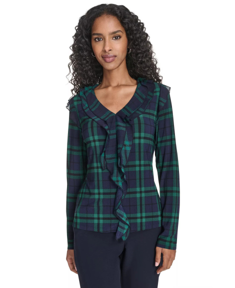 Легкая женская блузка Tommy Hilfiger 1161118741 (Серый/Зеленый M)