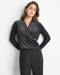 Женская блузка DKNY с принтом 1159839869 (Черный S)