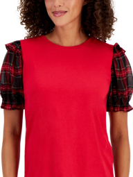 Женская блуза Tommy Hilfiger с короткими рукавами 1159841206 (Красный L)