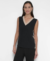 Женская легкая блузка без рукавов DKNY 1159844413 (Черный XL)