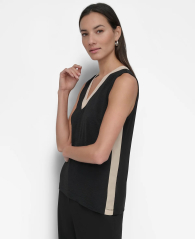 Женская легкая блузка без рукавов DKNY 1159844413 (Черный XL)