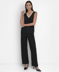 Женская легкая блузка без рукавов DKNY 1159844413 (Черный XL)