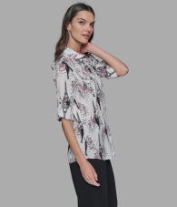 Женская блузка Karl Lagerfeld Paris с принтом 1159847408 (Белый S)