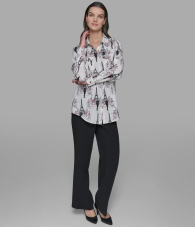 Женская блузка Karl Lagerfeld Paris с принтом 1159847408 (Белый S)