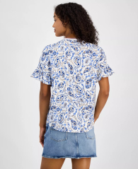 Женская блузка Tommy Hilfiger с рюшами 1159851674 (Голубой XS)