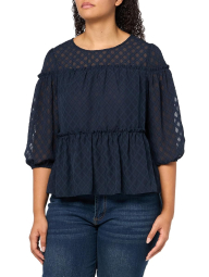 Жіноча блуза Tommy Hilfiger з воланами 1159854581 (Синій S)