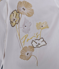 Женская блуза Karl Lagerfeld с вышивкой 1159856575 (Белый M)