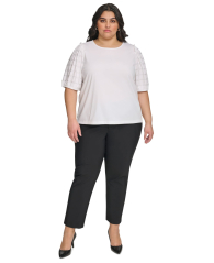 Женская блуза Karl Lagerfeld Paris со стразами 1159857205 (Белый 3X)