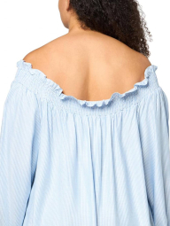 Женская блузка Tommy Hilfiger с открытыми плечами 1159858747 (Голубой S)