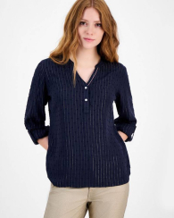 Женская блузка Tommy Hilfiger с пуговицами 1159862903 (Синий L)
