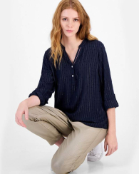 Женская блузка Tommy Hilfiger с пуговицами 1159862903 (Синий L)
