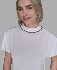 Женская блуза Karl Lagerfeld Paris короткие рукава 1159862906 (Белый XS)