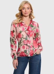 Жіноча блуза Guess з принтом 1159864297 (рожевий L).