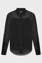 Женская полупрозрачная блузка Armani Exchange 1159865129 (Черный S)