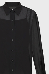 Женская полупрозрачная блузка Armani Exchange 1159865129 (Черный S)