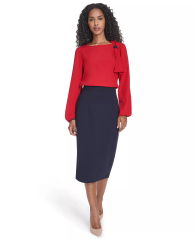 Женская блуза Tommy Hilfiger с длинным рукавом 1160183564 (Красный M)