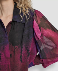Женская полупрозрачная блузка DKNY 1161362921 (Розовый XS)