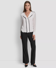 Жіноча напівпрозора блузка DKNY 1161363490 (Молочний S)