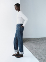 Женское боди AIRism UNIQLO с длинным рукавом 1159989473 (Молочный M)