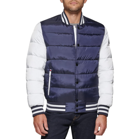 Мужская куртка Tommy Hilfiger бомбер 1159838180 (Синий/Белый XL)