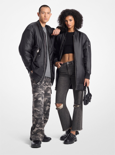 Удлиненная куртка-бомбер Michael Kors 1159839266 (Черный L)