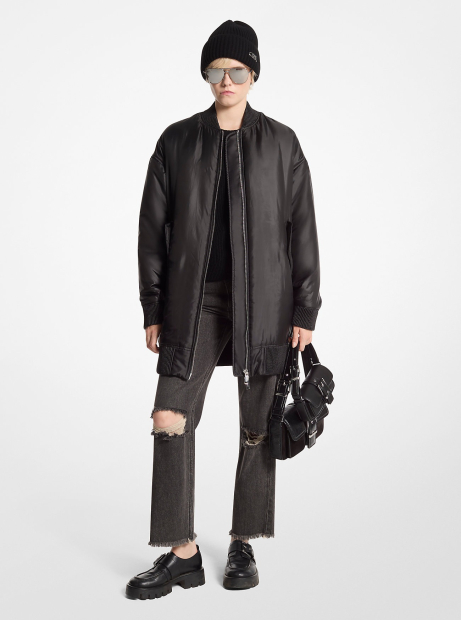 Удлиненная куртка-бомбер Michael Kors 1159839266 (Черный L)