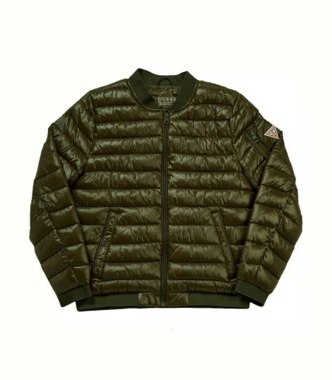 Чоловічий бомбер GUESS на блискавці 1159841018 (Зелений M)