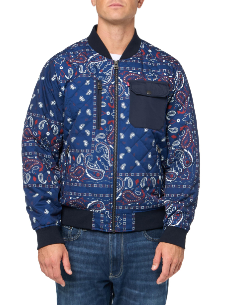 Мужская куртка-бомбер Levi's с принтом 1159841826 (Синий XL)