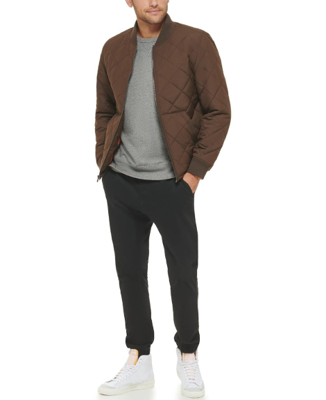 Чоловіча стьобана куртка-бомбер Levi's 1159842993 (Коричневий XL)