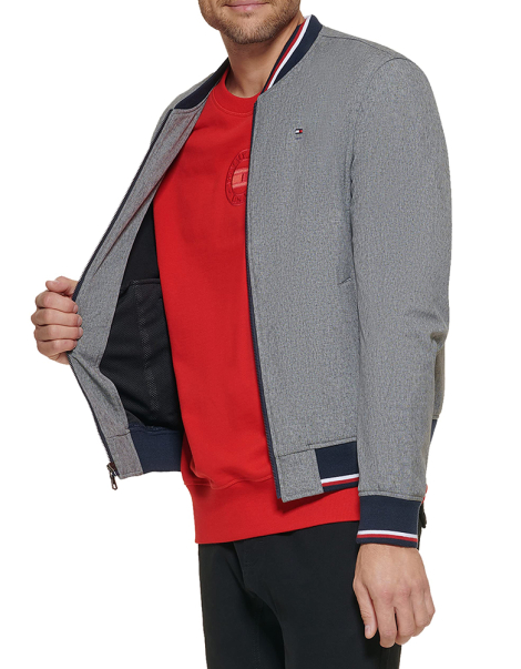 Чоловіча водостійка куртка-бомбер Tommy Hilfiger 1159843275 (Сірий XXL)